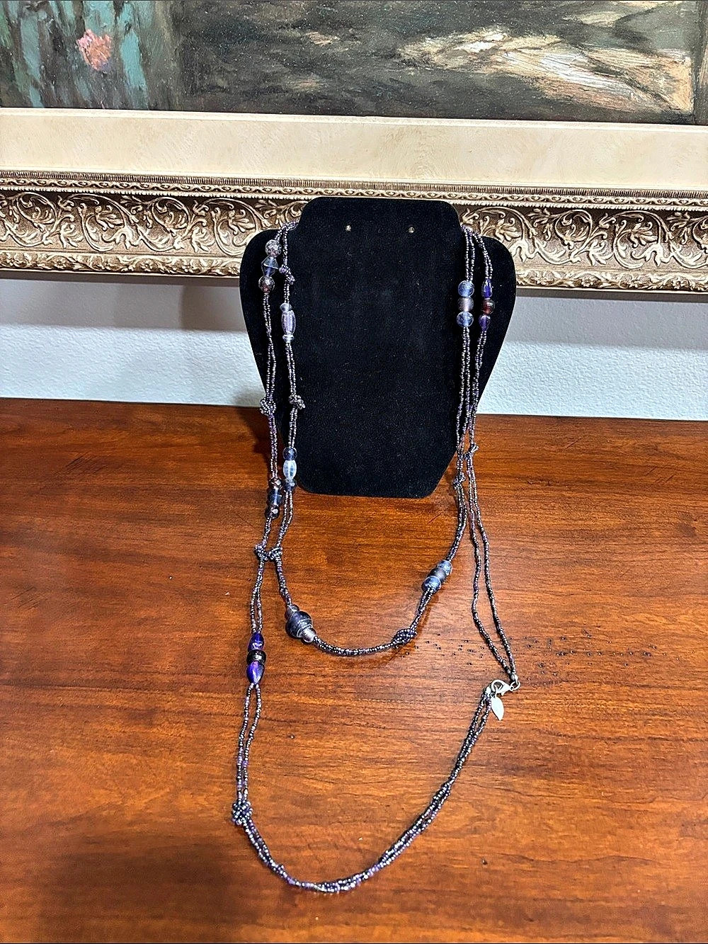 Cold water Creek Purple Beaded Necklace Price 22.00